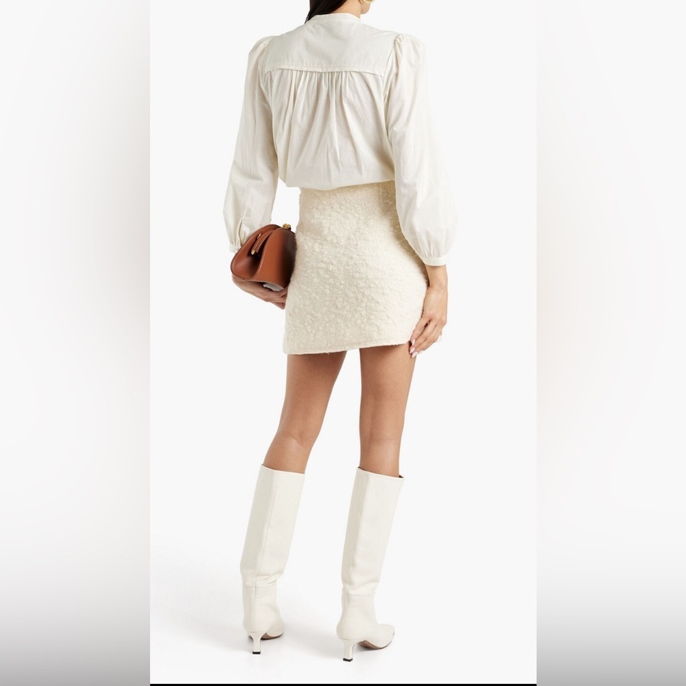 JOIE Vesta Pintucked Cottonvoile Blouse long sleeve minimalist preppy Feminine - Picture 5 of 15